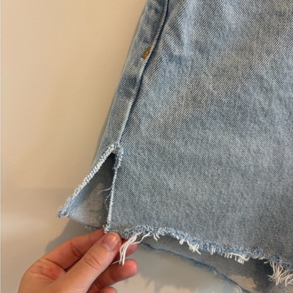 Agolde High Rise Light Blue Dee Short - Picture 5 of 6